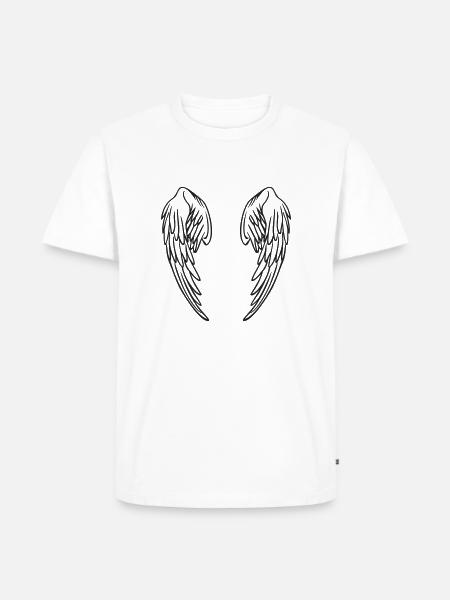 wings - Männer Premium Bio T-Shirt - Weiß