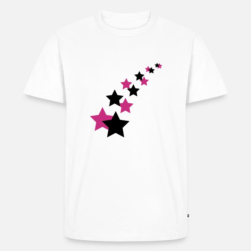 Sterne - Männer Premium Bio T-Shirt - Weiß