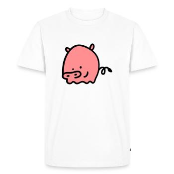 Porcs 2 - T-shirt Premium bio Homme - blanc - Devant - Nico (187cm)