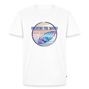 Le slogan du surf - T-shirt Premium bio Homme - blanc - Devant - Nico (187cm)