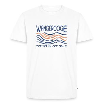 Wangerooge GPS coordinates - Men's Premium Organic T-Shirt - white - Front - Nico (187cm)