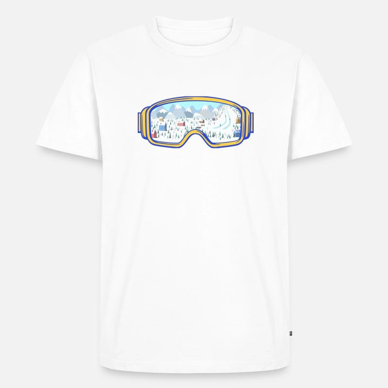 Ski Google, Snowboard - Männer Premium Bio T-Shirt - undefined