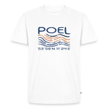 Coordonnées GPS de la mer Baltique de Poel Island - T-shirt Premium bio Homme - blanc - Devant - Nico (187cm)