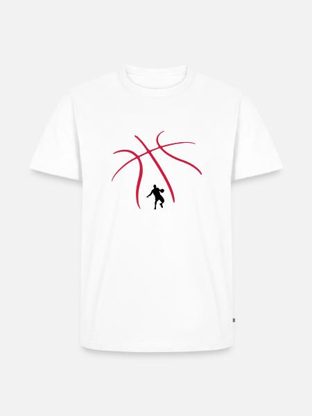 Basketball - Men's Premium Organic T-Shirt - white