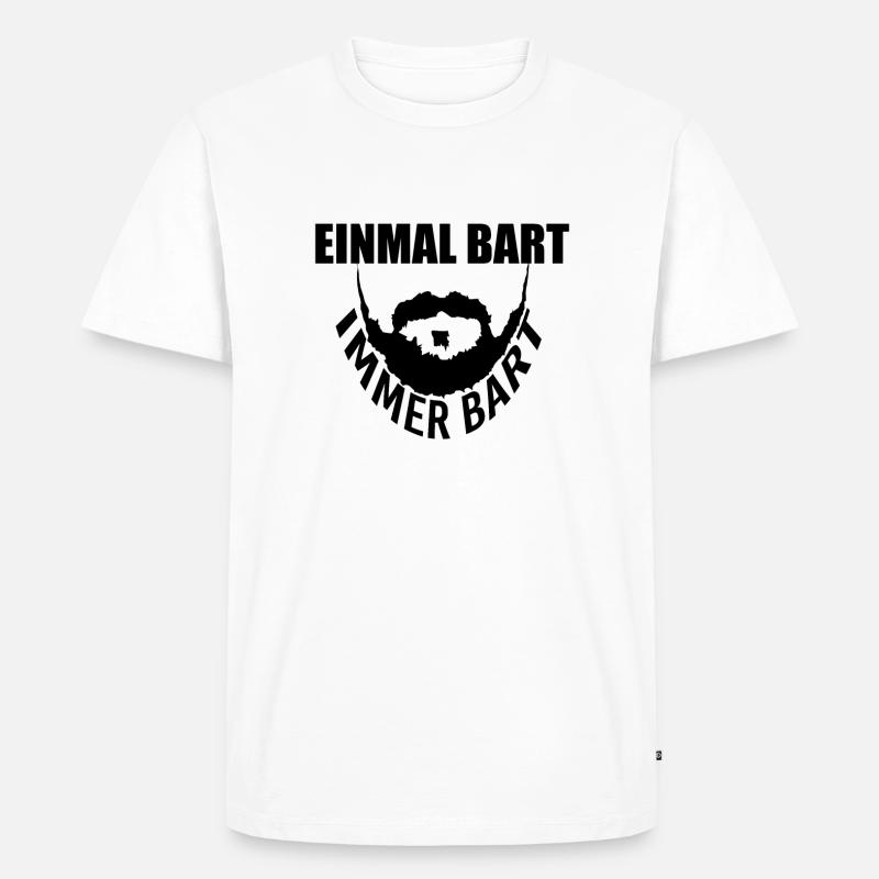 Einmal Bart immer Bart - Männer Premium Bio T-Shirt - Weiß