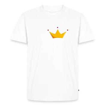 Reine avec couronne - T-shirt Premium bio Homme - blanc - Devant - Nico (187cm)