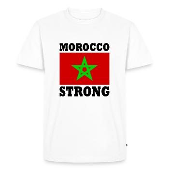 Morocco strong maroc - T-shirt Premium bio Homme - blanc - Devant - Nico (187cm)