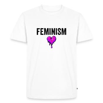 FÉMINISME - T-shirt Premium bio Homme - blanc - Devant - Nico (187cm)
