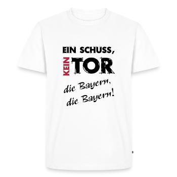 A shot a goal, Bayern - Men's Premium Organic T-Shirt - white - Front - Nico (187cm)