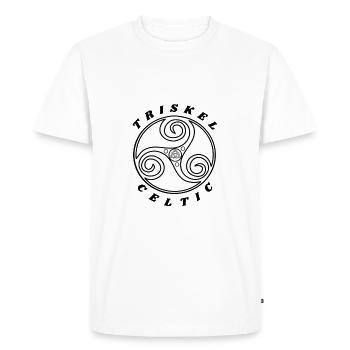 Triskel celtique, triskel breton - T-shirt Premium bio Homme - blanc - Devant - Nico (187cm)