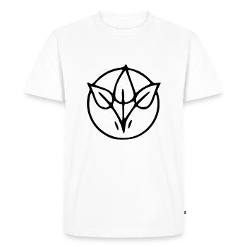 Plant drawing nature sketch black - Men's Premium Organic T-Shirt - white - Front - Nico (187cm)