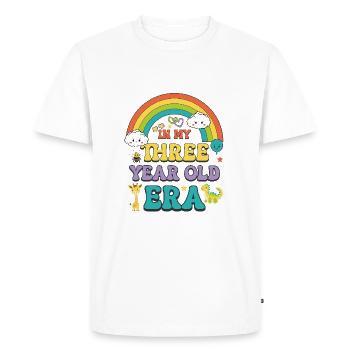 In My Three Year Old Era 3rd Birthday Girl Boy - Men's Premium Organic T-Shirt - white - Front - Nico (187cm)