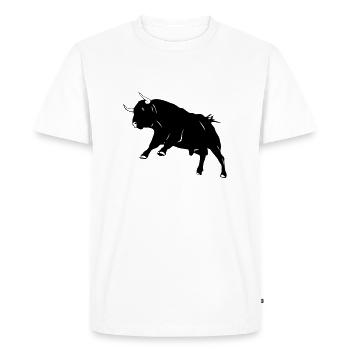 Torro - Bull - Buffalo - Bull - Bull - Ox - Men's Premium Organic T-Shirt - white - Front - Nico (187cm)