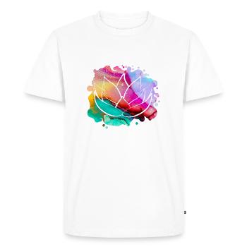 fleur de lotus - T-shirt Premium bio Homme - blanc - Devant - Nico (187cm)