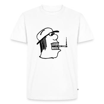 al capone - Men's Premium Organic T-Shirt - white - Front - Nico (187cm)