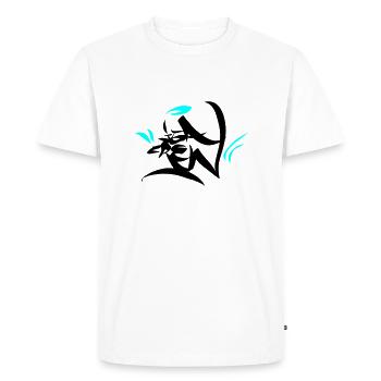 Graffiti Tag JGA Crew Angel 01 2C - T-shirt Premium bio Homme - blanc - Devant - Nico (187cm)