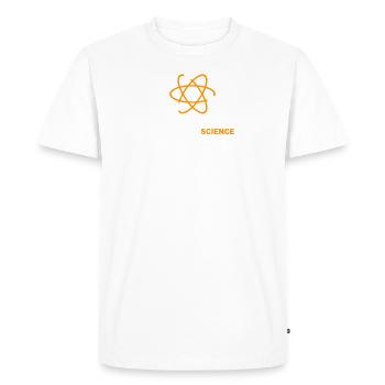 Science vs religion - T-shirt Premium bio Homme - blanc - Devant - Nico (187cm)
