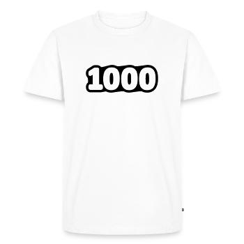 1000th / / Thousand / / Anniversary / / Birthday - Men's Premium Organic T-Shirt - white - Front - Nico (187cm)