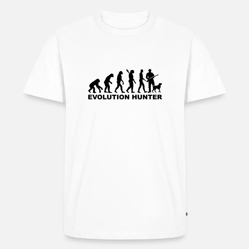 Evolution Hunter - Men's Premium Organic T-Shirt - white