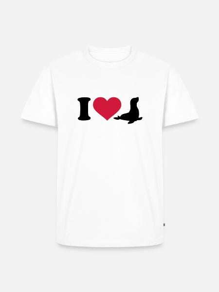 I love Seal - Men's Premium Organic T-Shirt - white