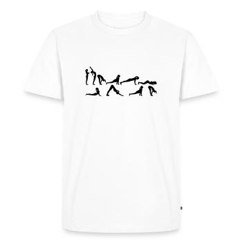 Yoga - T-shirt Premium bio Homme - blanc - Devant - Nico (187cm)