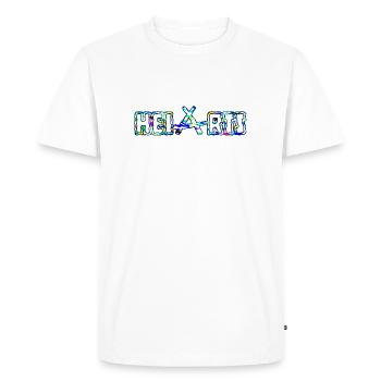 HeiArts - T-shirt Premium bio Homme - blanc - Devant - Nico (187cm)
