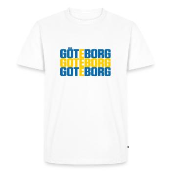 Göteborg, Suède, Drapeau - T-shirt Premium bio Homme - blanc - Devant - Nico (187cm)