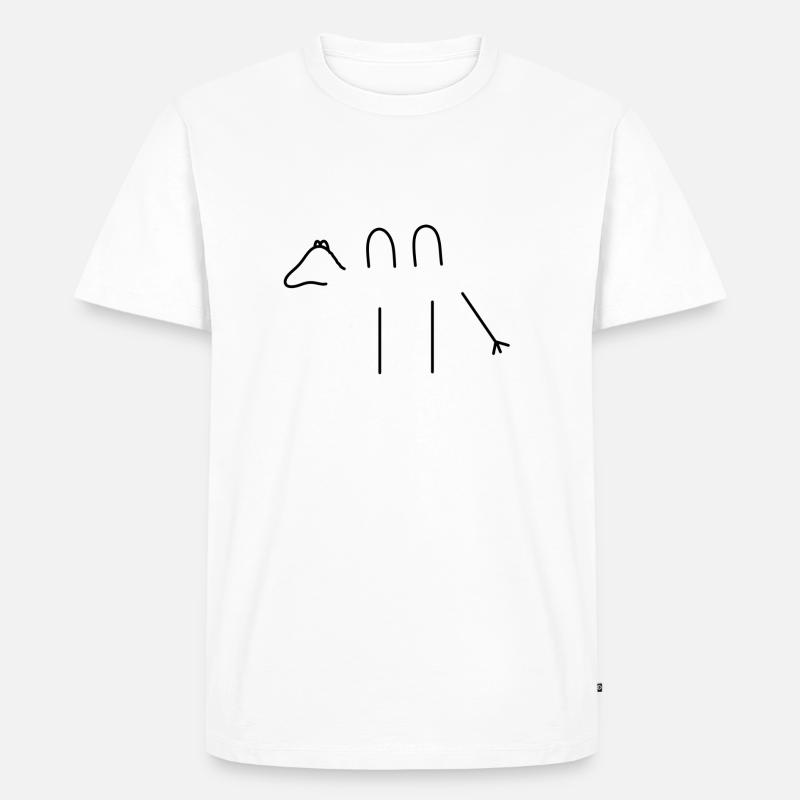 Kamel - Männer Premium Bio T-Shirt - Weiß