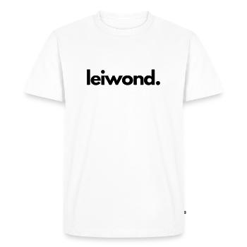 Leiwond | Österreichischer Dialekt | Mundart - Männer Premium Bio T-Shirt - Weiß - Vorne - Nico (187cm)