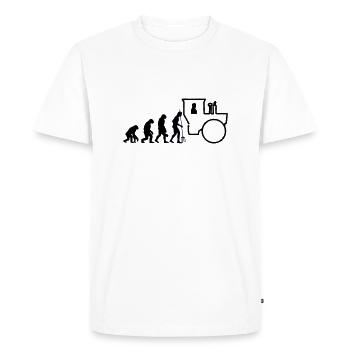 MB Trac Evolution - Tout-terrain - Couleurs modifiables - T-shirt Premium bio Homme - blanc - Devant - Nico (187cm)