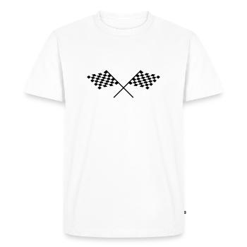 RACING FLAG - T-shirt Premium bio Homme - blanc - Devant - Nico (187cm)