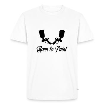 Painter - Men's Premium Organic T-Shirt - white - Front - Nico (187cm)