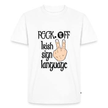 Humour irlandais amusant design unique - T-shirt Premium bio Homme - blanc - Devant - Nico (187cm)