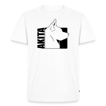 Akita Profil Chiens Chien Wilsigns - T-shirt Premium bio Homme - blanc - Devant - Nico (187cm)