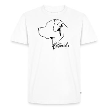 Rottweiler Profil Chiens Chien Wilsigns - T-shirt Premium bio Homme - blanc - Devant - Nico (187cm)