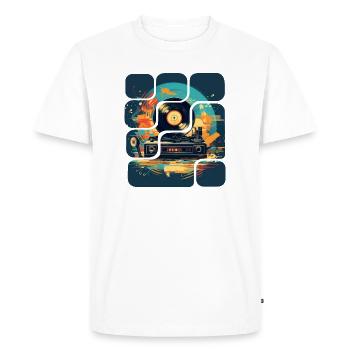 Millésime - T-shirt Premium bio Homme - blanc - Devant - Nico (187cm)