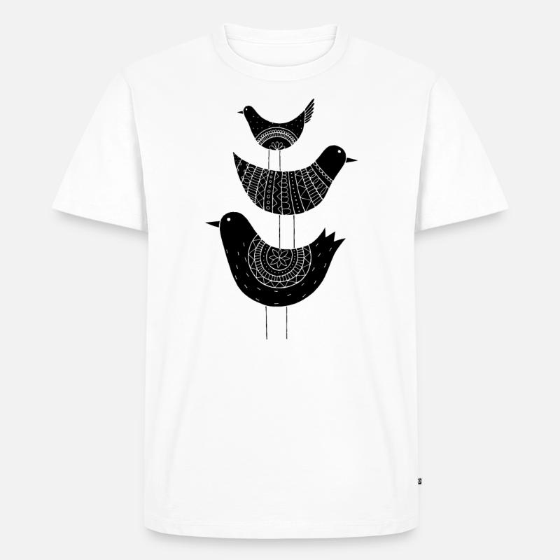 3 Vögel - Männer Premium Bio T-Shirt - Weiß