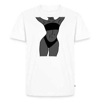 corps - T-shirt Premium bio Homme - blanc - Devant - Nico (187cm)