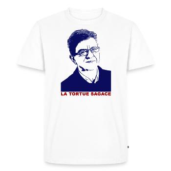 Mélenchon - T-shirt Premium bio Homme - blanc - Devant - Nico (187cm)