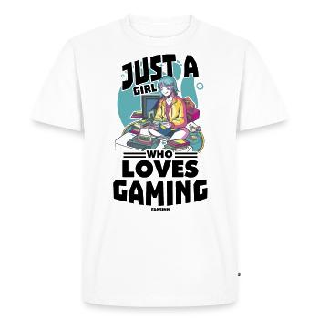Game Nerd Game Console Gaming Play Gamepad - Men's Premium Organic T-Shirt - white - Front - Nico (187cm)