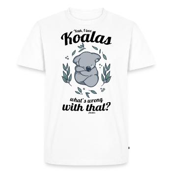 Koala lover cute koala from Australia - Men's Premium Organic T-Shirt - white - Front - Nico (187cm)