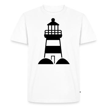 lighthouse - Men's Premium Organic T-Shirt - white - Front - Nico (187cm)