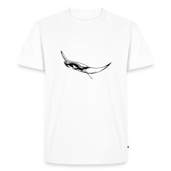 Élégantes raies manta flottantes - T-shirt Premium bio Homme - blanc - Devant - Nico (187cm)
