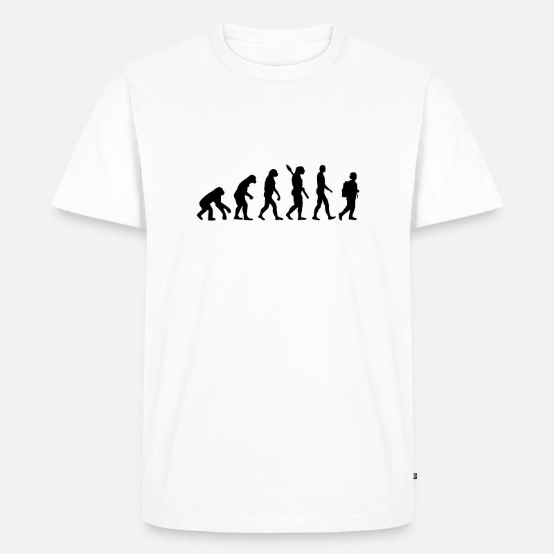 Évolution École - T-shirt Premium bio Homme - blanc