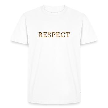RESPECT - T-shirt Premium bio Homme - blanc - Devant - Nico (187cm)