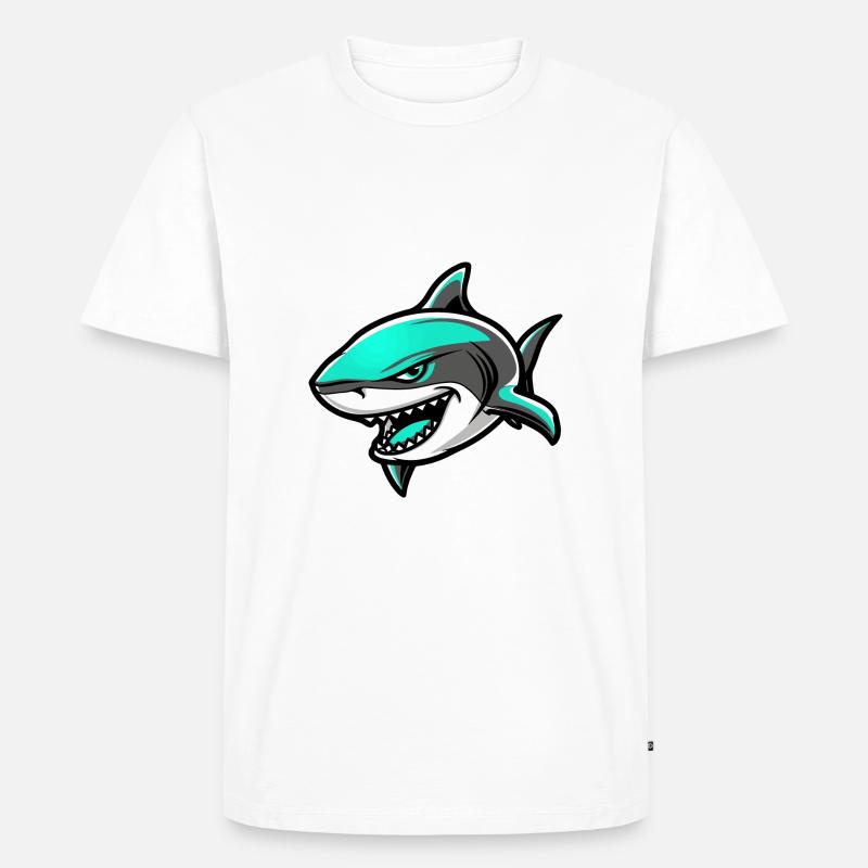 Hai Comic - Männer Premium Bio T-Shirt - Weiß