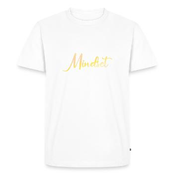Mindset is everything - Men's Premium Organic T-Shirt - white - Front - Nico (187cm)