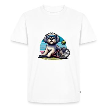 Bolonka Zwetna Dog Owner Tennis Player - Men's Premium Organic T-Shirt - white - Front - Nico (187cm)