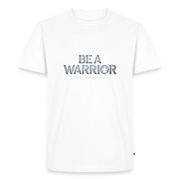 Soyez un guerrier, pas un dicton inspirant inquiet - T-shirt Premium bio Homme - blanc - Devant - Nico (187cm)
