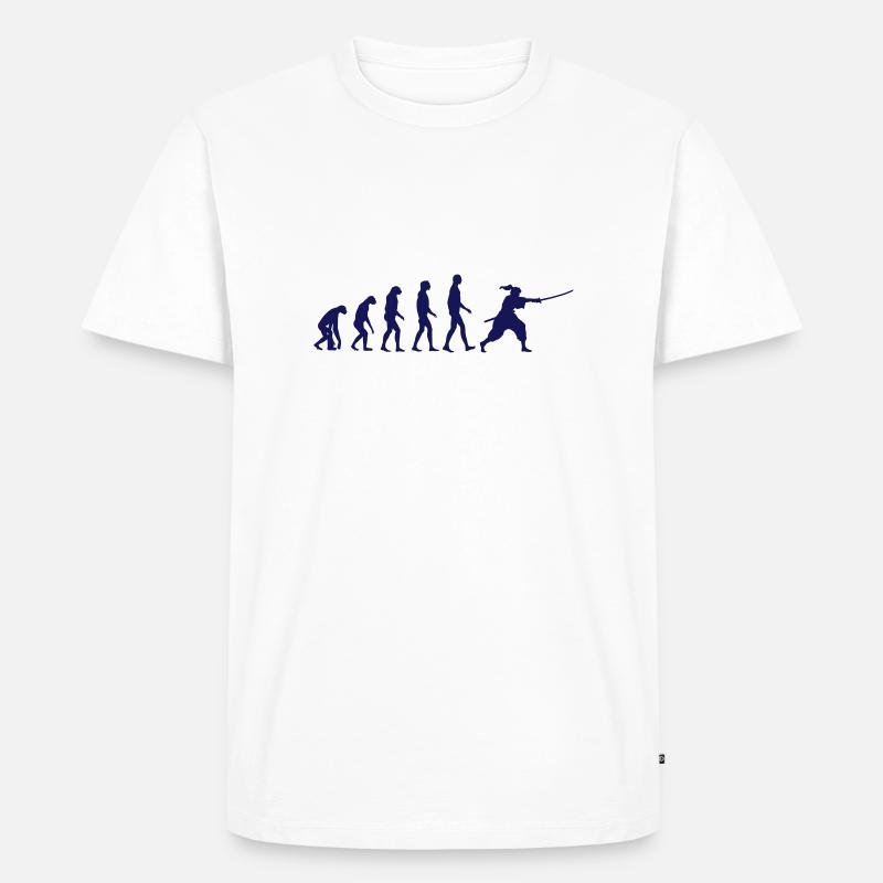 iaido evolution - Männer Premium Bio T-Shirt - Weiß
